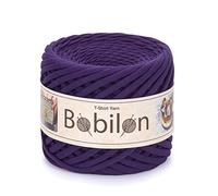 Fettuccini Zpagetti Style Pelote de fil à tricoter 100% coton pour t-shirt et tricot bio pour macramé Violet épais