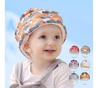 Fettwal Casque Bébé Anti Choc, Casque Bebe Antichoc Protection Bebe, Casque Protection Enfant, Casque Anti Chute Bebe, Coton Respirant réglable, Convient aux Enfants âgés de 0.5 à 3 Ans, Ours Heureux