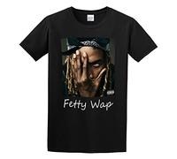 Fetty Wap Hip Pop Unisex 100% Cotton Short-Sleeve T-Shirts Black M