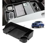 FETUSI Organiseur d'appui-tête de siège de console centrale compatible avec Ford F150 F250 F350 F450 F550 F650 2011-2024 2025 accessoires, plateau de rangement antidérapant pour pièces de monnaie