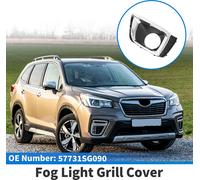 Feu Anti-Brouillard Grille Pare-Choc Avant InfšŠrieur Cache Feu Anti-Brouillard Inserts No.57731SG090 pour Subaru Forester 2014-2017 Noir Ton ArgentšŠ ABS 1 Pc Avant Gauche Voiture