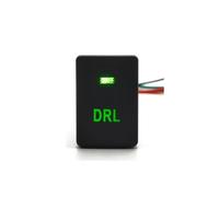 Feu antibrouillard avant LED DRL vert for voiture, 1 pièce, interrupteur Radar marche/arrêt, bouton poussoir(DRL)