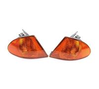 Feu Antibrouillard Clignotant pour BMW série 3 E46 berline 1999 2000 2001 lumière d'angle voiture boîtier antibrouillard clignotant phare avant Phare Travail LED(Patternedyellow-LR)