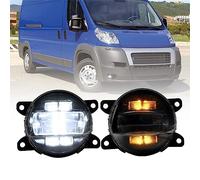 Feu antibrouillard LED DRL Feux diurnes pour Fiat Ducato Peug.eot Boxer Citr.oen Jumpy 02-2006 Pare-chocs avant Réflecteurs de feux antibrouillard Assemblage Clignotants DLR Feu de position fumé
