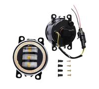Feu Antibrouillard Pour Ford Pour Tourneo Pour Fiesta Pour Transit Voiture DRL Brouillard Conduite Lampe LED Lentille Ange Eye Lumière(White and White)
