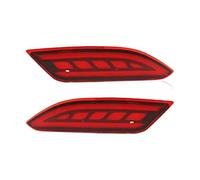Feu arrière 1 paire de réflecteurs pour arrière Led pour Honda HR-V HRV pour Vezel 2014 2015 2016 2017 2018, feux stop, lampe pare-chocs(3 Functions,Red Cover)
