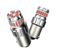 feu arrière 1156 LED Rouge BA15S LED Ambre 12V P21W 4014 SMD Clignotant Lampe Voiture Stop Frein Arrière Feux Jour(Red)