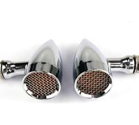Feu arrière à LEDs chromées Projectile universel pour motocyclette Placage chromé des clignotants