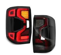 Feu Arrière Assemblée Pour Ford Pour Ranger T9 2022 2023 Marqueur Latéral Clignotant Feu De Freinage Inverse Accessoires Circulation Ensemble Arrière LED Voiture(Smoked Shell)