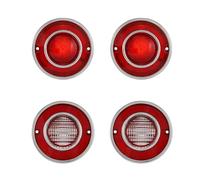 Feu Arrière auto Compatible Avec C&evrolet Pour Corvette C3 1975 1976 1977 1978 1979 Feu Arrière Voiture Ensemble Feux Arrière Feu Stop Arrière Clignotant Lampe Témoin Pièces Automobiles(Red)