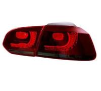 Feu arrière Brouillard Paire de feux arrière de voiture pour VW pour golf 6 pour mk6 R20 2008-2013 feu arrière à scintillement d'eau qui coule clignotant(Red smoke)