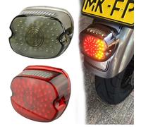 Feu arrière clignotant intégré pour Harley Davidson Sportster 883 1200 Dyna FXD Road King, feux de frein rouges en cours d'exécution à profil bas Smoke