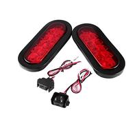 Feu arrière Clignotant ovale rouge scellé pour Signal et feu de stationnement, Kit pour remorque camion, arrêt Pour virage Pour arrière étanche, 2 pièces