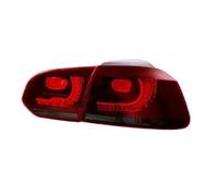 Feu Arrière Complet Pour VW Pour Golf 6 R20 MK6 2008-2013, Avec Clignotants Séquentiels Et Feux Stop Arrière. Feu Arrière Feu Stop Arrière(Fumée rouge)