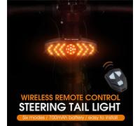 Feu Arrière De Bicyclette Intelligent Avec Télécommande, Signal De Cyclisme, Rechargeable Par Usb, Éclairage Led D'avertissement