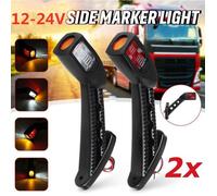 Feu arrière de camion tricolore, 2 pièces, feu latéral universel pour camion, lumière Led à trois côtés, Conversion de remorque