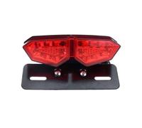 Feu Arrière De Frein À LED Universel Pour Moto Plaque D'immatriculation Pour Chopper Et Bobber Feux Stop(Red)