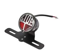 Feu arrière de moto, feu arrière universel de feu de frein arrière de lumière LED de moto vintage avec le support de plaque d'immatriculation