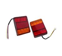 Feu Arrière de Remorque 8 LED 12 V en Abs, Lot de 2 | Atv et Ute, Installation Simple, Résistance aux Chocs, Usage Toutes Saisons