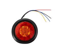 Feu Arrière de Remorque LED Rond 16 Led, Anneau Caoutchouc, Jaune