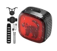 Feu arrière de vélo 3 Modes Capteur Type-C Signaux Ajustables | Feu de Frein pour Vélo avec Motifs Pour Camping Plein Air Domicile Travail Voyage Survie Randonnée Arrière-Cour Sentier