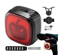 Feu arrière de vélo 3 Modes Capteur Type-C Signaux Ajustables | Feu de Frein pour Vélo avec Motifs Pour Camping Plein Air Domicile Travail Voyage Survie Randonnée Arrière-Cour Sentier