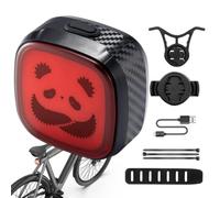 Feu arrière de vélo 3 Modes Capteur Type-C Signaux Ajustables | Feu de Frein pour Vélo avec Motifs Pour Camping Plein Air Domicile Travail Voyage Survie Randonnée Arrière-Cour Sentier