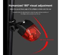 Feu Arrière De Vélo À Induction Magnétique Led, Éclairage De Vélo Étanche, Lanterne D'avertissement De Cyclisme, Lampe De Vélo