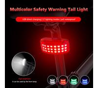 Feu Arrière De Vélo À Led, Étanche Ipx5, Rechargeable Par Usb, Voyant D'avertissement De Sécurité, Lampe Torche Arrière De Bicyclette