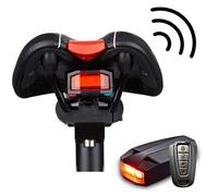 Feu Arrière De Vélo + Alarme Antivol, Charge Usb, Télécommande Sans Fil, Led, Feu Arrière De Vélo, Recherche, Lanterne, Klaxon, Sirène, Avertissement A6