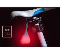 Feu arrière de vélo en silicone étanche Feu arrière en forme de coeur Avertissement nocturne LED rouge