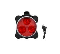 Feu Arrière De Vélo Étanche À 3 Led, Haute Qualité, 4 Modes, Rechargeable Par Usb, Voyant D'avertissement