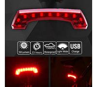 Feu Arrière De Vélo Étanche À Led, Rechargeable Par Usb, Phare De Bicyclette