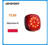 Feu arrière de vélo iGPSPORT TL50, contrôle Di2, 6 modes d'éclairage, détection automatique de freinage, rechargeable par USB TL50
