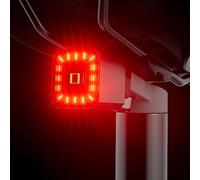 Feu arrière de vélo Intelligents, Induction de Freinage USB Rechargeable, 6 Modes LED lumière arrière, Eclairage vélo Arrêt de démarrage Automatique, IPx4 Etanche