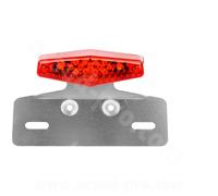 FEU ARRIERE DIAMANT ROUGE + SUPP PLAQUE HOMOLOGUE