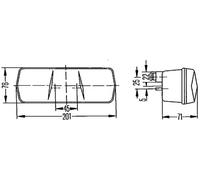 HELLA 2Sd 001 680-281 Feu Arrière - Halogène - Ece/Ccc - Droite
