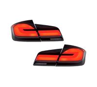 Feu Arrière Gauche Côté Assemblage Pour BMW Série 5 F10 F18 2011-2017 Feux Arrière De Scintillement D'eau Qui Coule Antibrouillard Voiture Feu LED Assemblée Pièces Automobiles(Black Red)