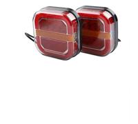 Feu Arrière LED 28 LEDs 12/24V Étanche IP67 | Coque PC plastique pour robuste, anti-déformation, résistant pour usure, design carré compact, 3 couleurs intégrées
