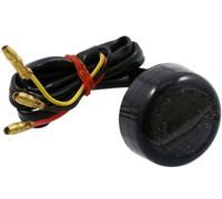 feu arrière LED moto Micro Disc, teinté verre, rond, D. 30,5 mm, M6 Boulon