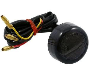 feu arrière LED moto Micro Disc, teinté verre, rond, D. 30,5 mm, M6 Boulon