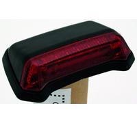 Feu arrière lED pour fender noir/verre rouge | Frein et position par éléments lumineux;91×22×60 millimètres;pose garde-boue ou plastique de queue, deux douilles filetées M4