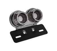 Feu Arrière LED Pour Moto Clignotant, De Freinage Support Plaque D'immatriculation, Universel 12 V Feux Stop(1pcs Black)