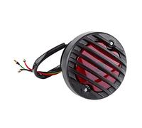 Feu Arrière LED Rond pour Moto, Feu Stop Arrière, Feu Stop Rond Noir pour Bobber Chopper, Scooters, ATV, Bonne Expérience Utilisateur