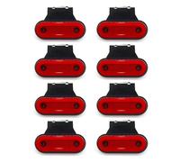 feu arrière Lot 4/6/8/10 Feux Gabarit Latéraux À LED 12 V/24 V Avec Support Arrière Camion Remorque Tracteur Feu Stationnement(8x red)