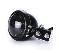 Feu Arrière Moto 1X Accessoires De Moto Rétro Modifié Feux Arrière À LED Feux De Freinage En Métal Croisière Feux Circulation Feux Arrière Ronds Feux Arrière Moto(Noir)