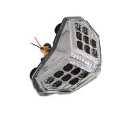 Feu arrière Moto pour Ducati 848/Pour Evo 1098 1198 2007-2013 Corse Frein Clignotant Indicateur Feu Arrière LED Feu Arrière Intégré Feu Arrière de Frein de Moto(Clear)