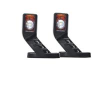 Feu Arrière Multi Feu Arrière 2pc 3Faces | Marqueur Latéral LED 12/24V, Pour Remorque, Camion, Van, Lampe Indicateur(2X big long 130mm)