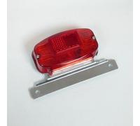 Feu Arrière Rouge Avec Support De Plaque Gris Vintage Ampoule Navette Pour Moto