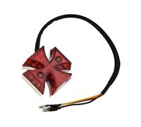 Feu arrière Stop Feu Arrière De Frein pour Moto, Feu De Circulation Diurne À LED, Croix De Malte, Universel, pour Plaque D'immatriculation, Choppers, Dirt Bike